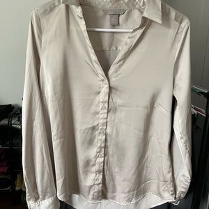 H&M silk style button up